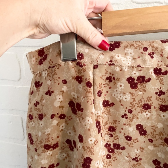 Vintage 2 pieces set skirt Blouse Button down floral print Coquette Sz 16 - Picture 8 of 11